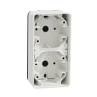 Schneider Electric - Mureva Styl - Boîte 2 postes verticale - saillie - IP55 - IK08 - blanc