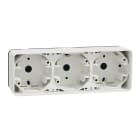 Schneider Electric - Mureva Styl - Boîte 3 postes horizontale - saillie - IP55 - IK08 - blanc