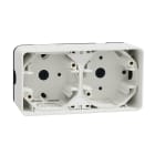 Schneider Electric - Mureva Styl - Boîte 2 postes horizontale - saillie - IP55 - IK08 - blanc