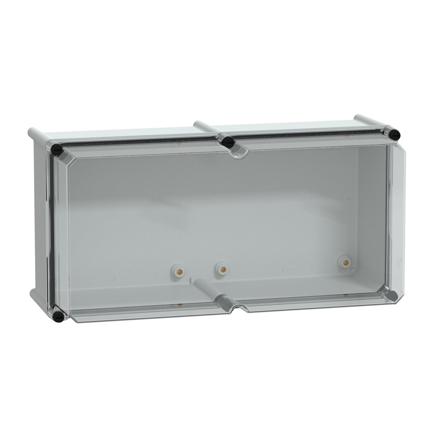 Schneider Electric - PanelSeT PLS - Boite avec Couvercle transparent27x54x23 Ral 7035