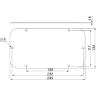 Schneider Electric - PanelSeT Accessoires - plaque passe-câbles - pleine - pr S3D - acier - 245x130mm