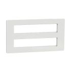 Schneider Electric - Unica - support fixation +plaque finition boite concent 2 rang 10 mod - Blanc a