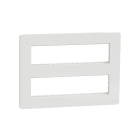 Schneider Electric - Unica - support fixation +plaque finition boite concent 2 rang 8 mod - Blanc an