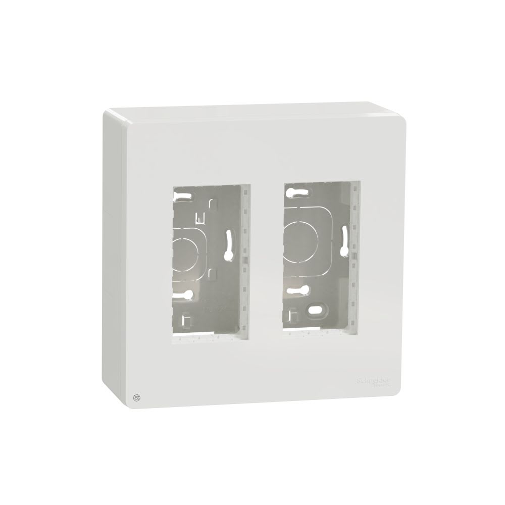 Schneider Electric - Unica - boîte de concentration saillie complète - 2 col de 4 mod - Blc antibact