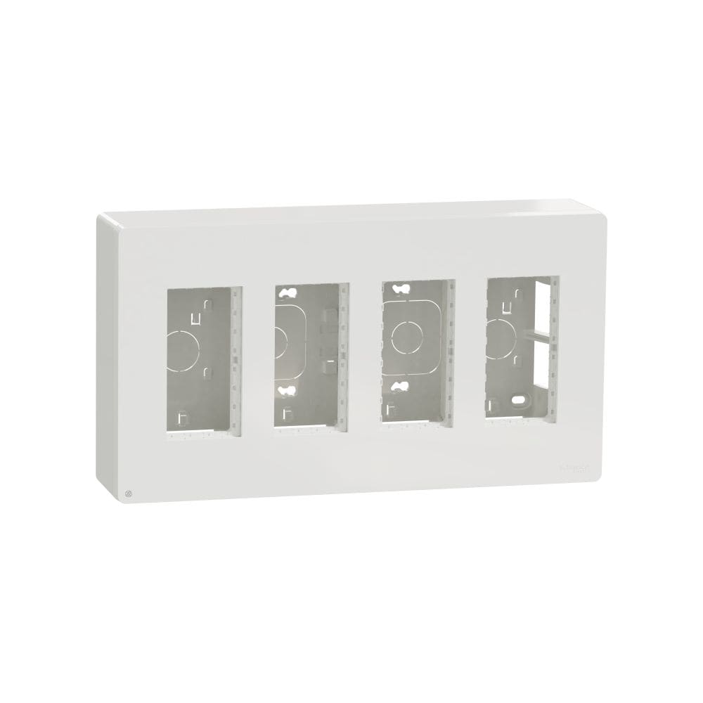 Schneider Electric - Unica - boîte de concentration saillie complète - 4 col de 4 mod - Blc antibact