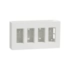 Schneider Electric - Unica - boîte de concentration saillie complète - 4 col de 4 mod - Blc antibact