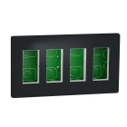 Schneider Electric - Unica - boîte de concentration encastrée complète - 4 col de 4 mod - Anthracite