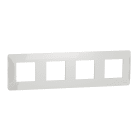 Schneider Electric - Unica Studio - plaque de finition - Blanc - 4 postes