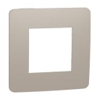 Schneider Electric - Unica Studio Color - plaque de finition - Taupe lisere Blanc - 1 poste