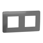 Schneider Electric - Unica Studio Metal - plaque de finition - Black aluminium lisere Anthracite - 2