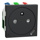 Schneider Electric - Unica - prise 2P+T affl FR + USB C 10,5W - 90 - rap - 2 mod - Anthr - meca seu