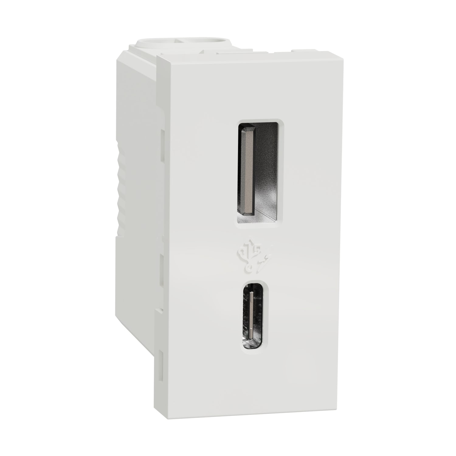 Schneider Electric - Unica - prise chargeur USB double - 15W - type A+C - 1 mod - blanc - méca seul