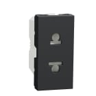 Schneider Electric - Unica - prise euroamericaine - 2P - 1 mod - Anthracite - méca seul