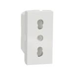 Schneider Electric - Unica - prise standard italien - 16A - 2P+T - 1 mod - Blanc - méca seul