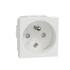 Schneider Electric - Unica - prise 2P+T - FR - 90° - vis - détrompage mécanique - Blanc - méca seul