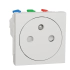 Schneider Electric - Unica - prise 2P+T - FR - 90° - goul - affleur - connex rap - Blanc - méca seul