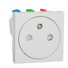 Schneider Electric - Unica - lot de 100 prises de courant affleurantes 2P+T - blanc - mécanisme seul