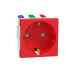Schneider Electric - Unica - prise 2P+T - DE - connexion rapide - Rouge - méca seul
