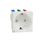 Schneider Electric - Unica - prise 2P+T - DE - connexion rapide - Blanc antibactérien - méca seul
