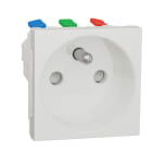 Schneider Electric - Unica - lot de 100 prises de courant 2P+T - blanc - mécanisme seul