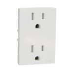 Schneider Electric - Unica - prise double standard US - 15A - 2P+T - 3 mod - Blanc - méca seul