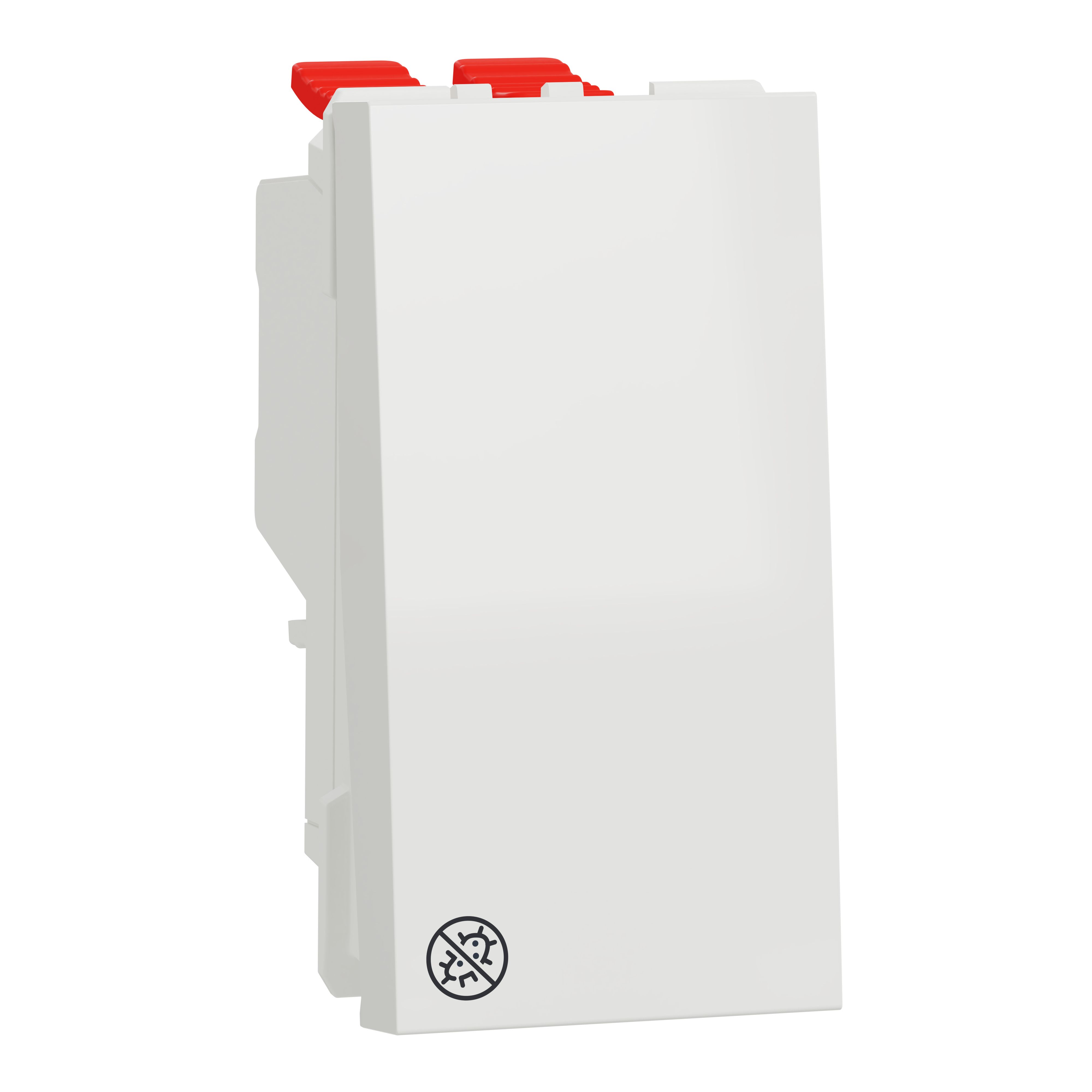 Schneider Electric - Unica - permutateur - 10A - 250Vca - 1 mod - Blanc antibactérien - méca seul