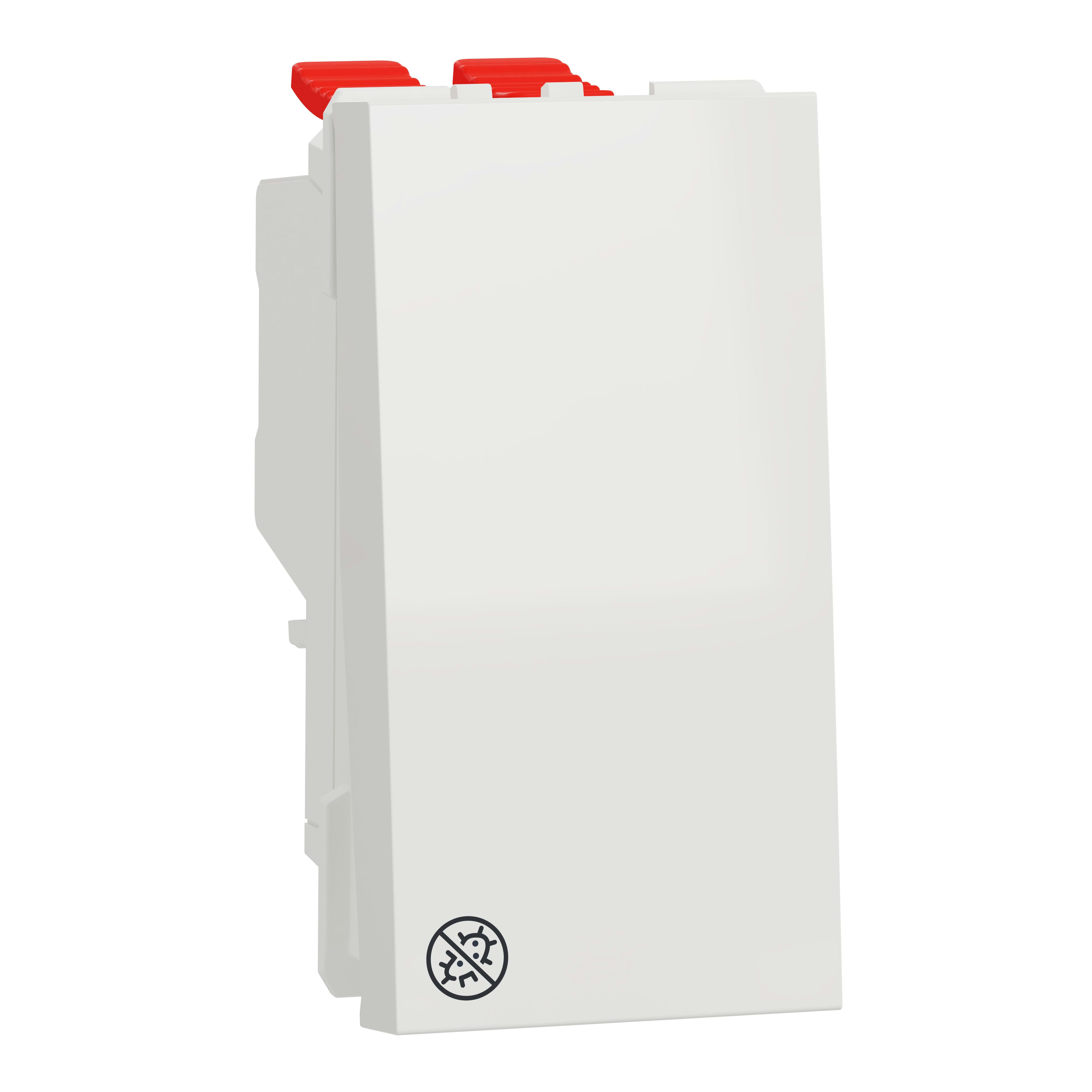 Schneider Electric - Unica - permutateur - 10A - 250Vca - 1 mod - Blanc antibactérien - méca seul
