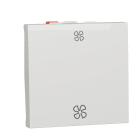 Schneider Electric - Unica - commande VMC 2 vitesses - 10A - 2 modules - Blanc antiba - méca seul