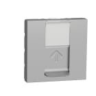 Schneider Electric - Unica - prise RJ45 simple - cat 6A blindé STP FTP - 2 mod - Alu - méca seul