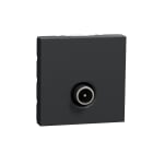 Schneider Electric - Unica - prise télévision - TV mâle - individuel - 2 mod - Anthracite - méca seul