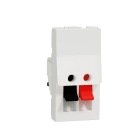 Schneider Electric - Unica - prise haut-parleur 1 sortie rouge + noir - 1 mod - Blanc - méca seul