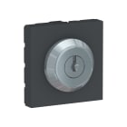 Schneider Electric - Unica - cde à clé 3 pos rappel centre - 2 NO indep - 2 mod - Anthra - méca seul