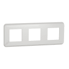 Schneider Electric - Unica Pro - plaque de finition - Blanc - 3 postes