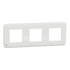 Schneider Electric - Unica Pro - plaque de finition - Blanc antibactérien - 3 postes