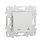 Schneider Electric - Unica - commande pour indicateur de chambre hôtel - Blanc - mécanisme + support