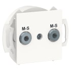 Schneider Electric - Unica - prise double multiservices M-S - Blanc - méca seul