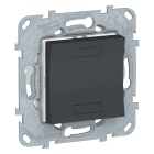Schneider Electric - Unica KNX - bouton-poussoir 2 boutons + led - avec support - Anthracite