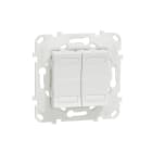 Schneider Electric - Unica KNX - bouton-poussoir 4 boutons + led - avec support - Blanc