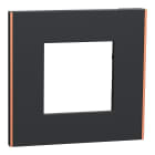 Schneider Electric - Unica Déco Subtile - Plaque de finition - Anthracite liseré cuivre - 1P