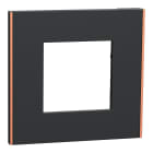 Schneider Electric - Unica Deco Subtile - Plaque de finition - Anthracite lisere cuivre - 1P