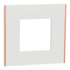 Schneider Electric - Unica Déco Subtile - Plaque de finition - Blanc liseré cuivre - 1P