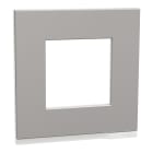 Unica Pure - plaque de finition - Aluminium lisere Blanc - 1 poste