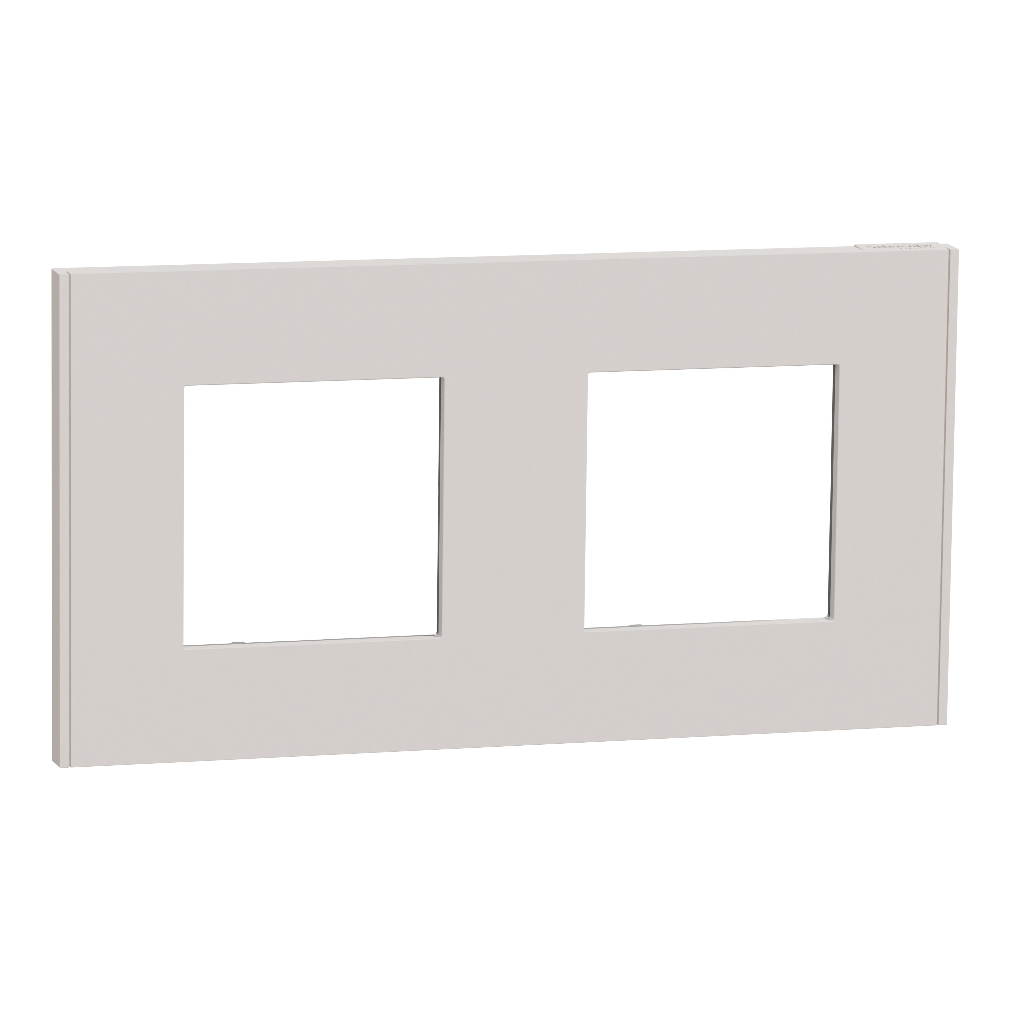 Schneider Electric - Unica Déco Essentielle - Plaque de finition - Gris pierre - 2 postes horiz vert