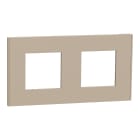 Schneider Electric - Unica Déco Essentielle - Plaque de finition - Taupe - 2 postes horiz vert