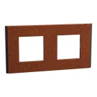 Schneider Electric - Unica Déco Signature - Plaque de finition - Terracotta - 2P horiz vert