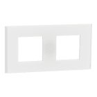 Schneider Electric - Unica Déco Signature - Plaque de finition - Blanc neige - 2P horiz vert