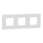 Schneider Electric - Unica Deco Essentielle - Plaque de finition - Blanc - 3 postes horiz vert