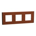 Schneider Electric - Unica Déco Signature - Plaque de finition - Terracotta - 3P horiz vert