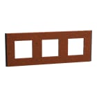 Schneider Electric - Unica Déco Signature - Plaque de finition - Terracotta - 3P horiz vert