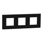 Schneider Electric - Unica Déco Signature - Plaque finition recyclée - Noir nuancé - 3P horiz vert